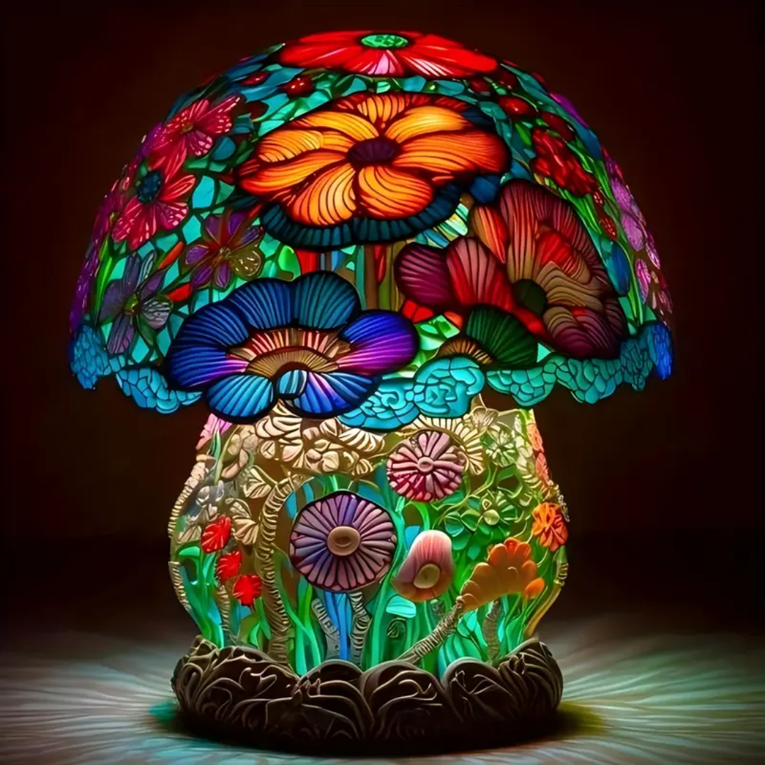 Charming Frosted Mushroom Night Light #D5DD